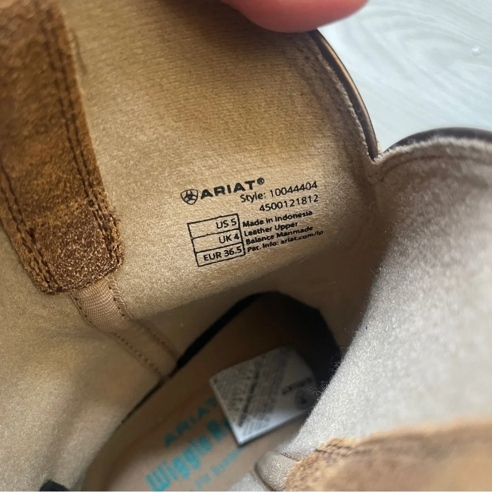 Ariat Lonestar Square Toe Light Brown Camo Western Cowboy Boots Boy’s size 5